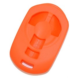 HEM HIGH-END MOTORSPORTS Orange Silicone Rubber Remote Key Chain Cover for C6 Corvette, 2005-2007