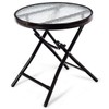 RELAX4LIFE Bistro Set 3-Piece W/ 2 Foldable Rocking Chairs and