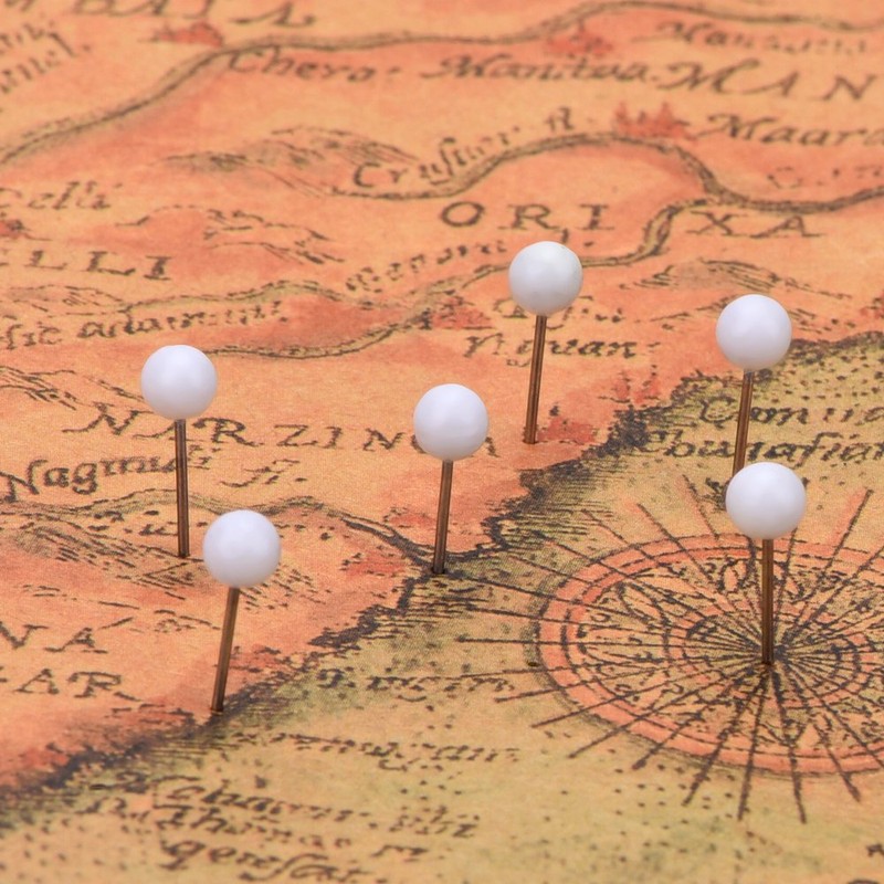 Outus 1/8 Inch Round Head Map Tacks Push Pins, 300