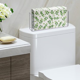 hiwafifi hiwafifi Guest Towel Holder for Bathrooom, Vertical Napkin Holder with Non-Slip Pads, Acrylic Clear Napkin Stand for Kitchen Dining Counter Table, Disposable Hand Towel Dispenser, Hotel Bathroom Decor