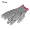 HARFINGTON 2 Pairs Non-slip Safety Work Gloves 22cm Rubber Coated
