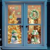 9 Pcs Christmas Window Stickers, Large Christmas Window Decorations,Reusable Stereo