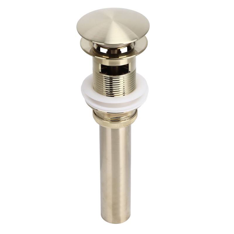 Pop Up Basin Drain Copper G1/4 Brushed Gold Corrosion Resistant