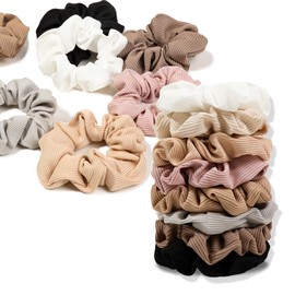 8 Hair Scrunchies for Women - Hair Ties No Damage Both for Thick Hair or Thin Hair Curl Hair No Crease Scrunchies Ponytail Holder No Hurt Your Hair
