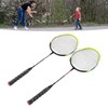 1 Pair Green Badminton Racket Set Fashionable Lightweight Comfortable Grip