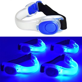 AMNQUERXUS Christmas LED Light Up Armband, Reflective Adjustable Wearable Silicone Running Belt Strap/Waterproof Glow in The Dark for Running Jogging Walking Cycling Concert Camping Outdoor Sports