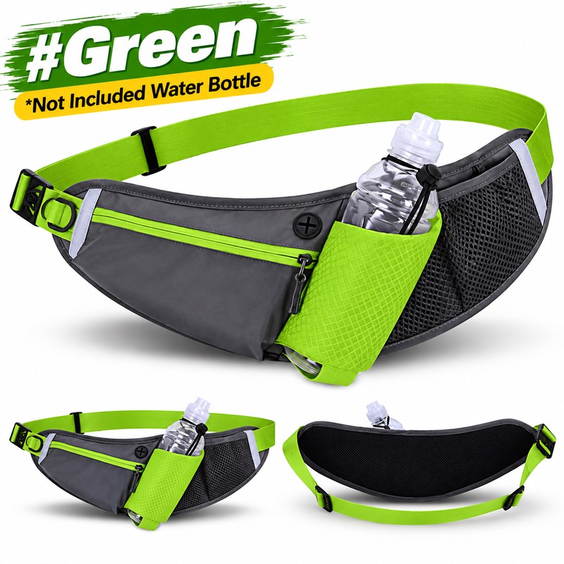 Running Hydration Waist Belt for Jogging and Hiking – Adjustable