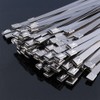 50pcs 12" Stainless Steel Exhaust Wrap Coated Self Locking Cable