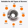 sourcing map 2pcs 12 Points Socket 1/4" Drive 7mm Metric