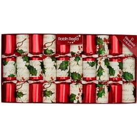 Robin Reed Bows and Berries Christmas Cracker Favors - Set of 10 x 8.5" inch Handmade - (428)