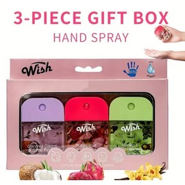 Generic Hand Sanitizer Gift Set, 3-Piece, Coconut Cream, Dragonfruit and Vanilla Macadamia Scents, Hydrating and Moisturizing Formula