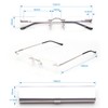 2 Pack Compact Reading Glasses in Tube Slim Rimless Reader