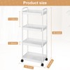 Barydat Baby Diaper Caddy Organizer, Rolling Plastic Movable Diaper Cart