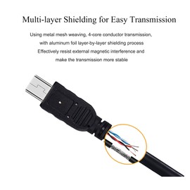 UC-E4 USB Cable, Compatible with Nikon D610 D2 D3 D3X D100 D90 D80 D70S D70 D60 D50 D40 D40X D200 D300 D3000 D3100S D3100 D700 D7000 Digital SLR Camera USB Data Synchronization Cable (4.9ft / 1.5m)