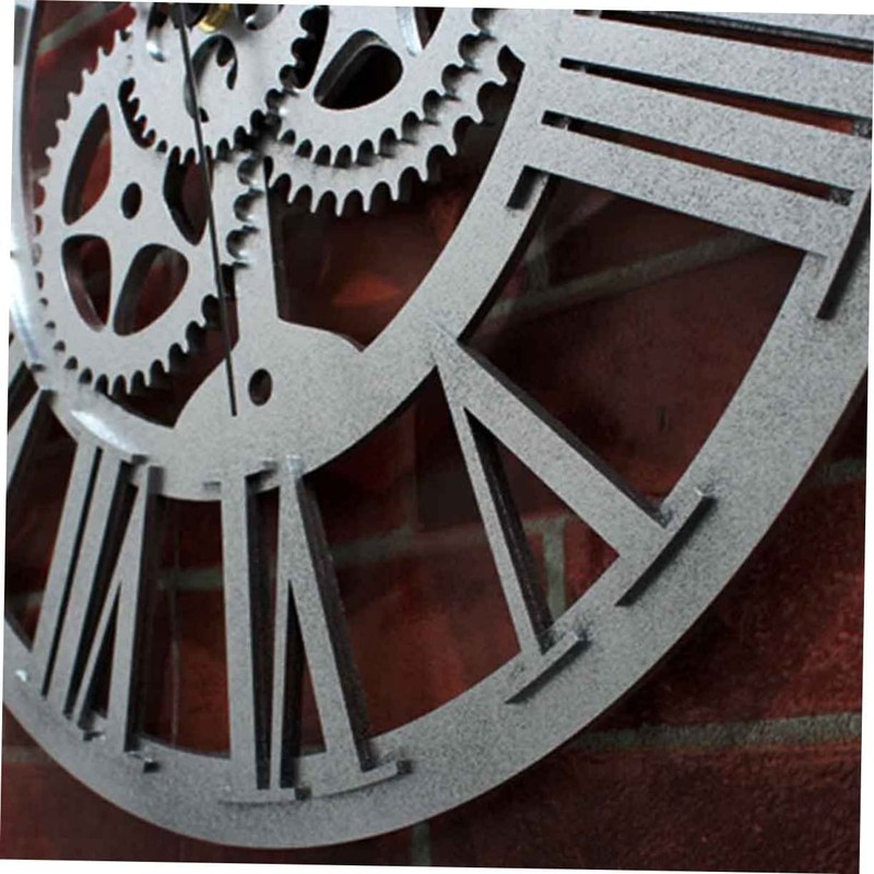 GRIRIW 1Pc Chic Retro Gear Wall Clock Industrial Style Decorative