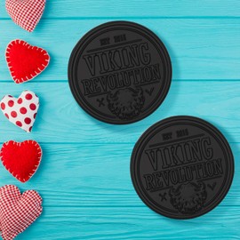 Viking Revolution Activated Charcoal Soap for Men w/Dead Sea Mud – Men’s Body and Face Soap – Manly Black Facial Care Soap Bar to Cleanse Blackheads - Peppermint & Eucalyptus Scent (2 Pack)