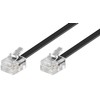 Wentronic Modular Cable 2x RJ11 Connectors 4-Way Coated Black 6m