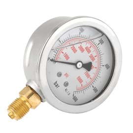 0-600bar G 1/4 Inch 63 mm Dial Hydraulic Pressure Gauge 300 Bar Hydraulic Water Meter