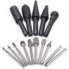 Saipor 5pcs 1/4" Shank Rotary Rasp File Burr Set Woodworking