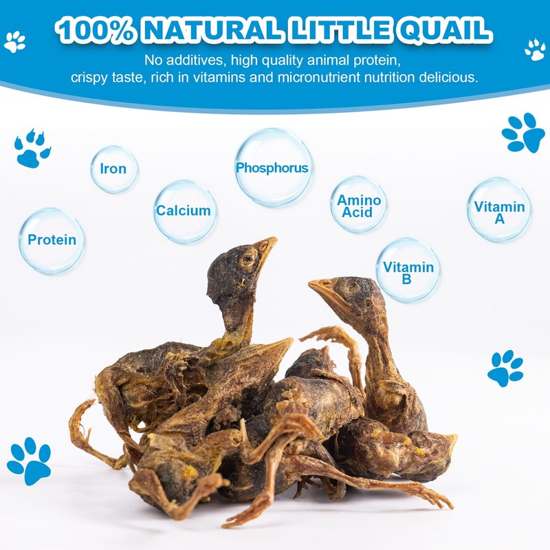 Freeze Dried Little Quail - Single Ingredient Cat and Dog