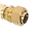 ABOOFAN 2pcs Brass Compression Coupling Connector Quick Connect Fitting for
