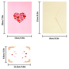 scicent Love Tree Couple Valentines Day 3D Greeting Pop Up Card, Happy Anniversary, Wedding, Mother's Day, Engagement, Birthday, for Wife, Husband,With Message Note & Envelop - 22333