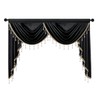ELKCA Luxury Black Velvet Curtain Valances for Living Room with