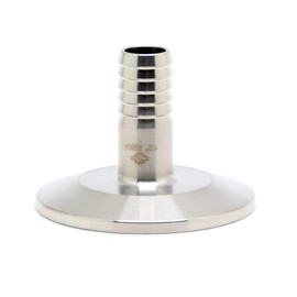 QiiMii 1.5" Tri Clamp to 1/2" Sanitary Hose Barbed Adapter Stainless Steel SS304