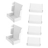 Operitacx 6pcs White Cardboard Shipping Boxes for Mailing and Packing