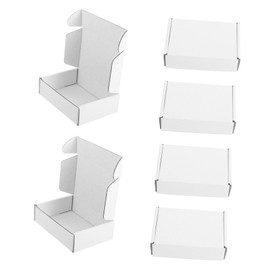 Operitacx 6pcs White Cardboard Shipping Boxes for Mailing and Packing Sturdy White Mailboxes for Small Business Use Quick Assembly and Smooth Edge Design for Shipping and Packaging Needs