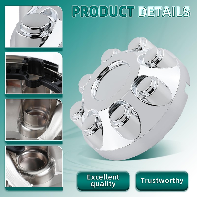 AUTOKAY Wheel Hub Center Cap Chrome for Dodge Ram 2500