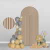 AIBIIN 100x210cm Brown Arch Shape Backdrop Round Top Backdrops Arch Cover 2-Sided Fit Backdrop Stand for Wedding Ceremony Birthday Party Baby Shower Banquet Decoration