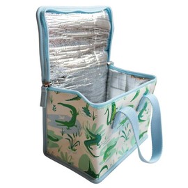 Powell Craft Crocodile Print Foil Insulated Lunch Bag in Cream