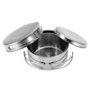 4Pcs Portable Stainless Steel Cookware Set Camping Picnic Outdoor Pan