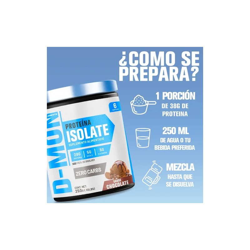 Proteína Whey Hs Hidrolizada Isolate D-mon 250g Sabores