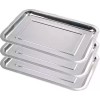 AJC Pack 2pz Charola Para Servir Y Cocinar Acero 26x19x2