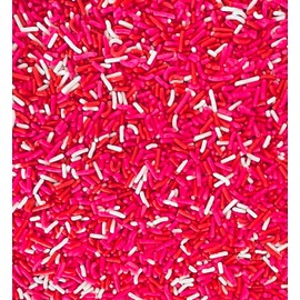 VALENTINES SPRINKLES /RED /PINK /WHITE - Gluten Free, Egg Free, Nuts Free, Kosher, Sprinkle Medley Mix, For Baking, Decorating, Cookies, Cupcakes, Cakes, Topping, Jimmies, Sugar Shapes, Sweetheart Sprinkles, Candy Pearls,