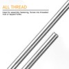 Niooliuk Pack of 5 304 Stainless Steel M6-1.0 Fully All