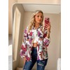 ZXZY Women Soft Dressy Floral Printed Button Down Tropical Hawaiian