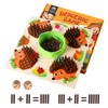 SCBOY Montessori Wooden Hedgehog Toy (Board Game with Dices) Maths