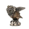 Bronze Finished Steampunk Fantasy Aviator Flying Ace Owl Statue Hand