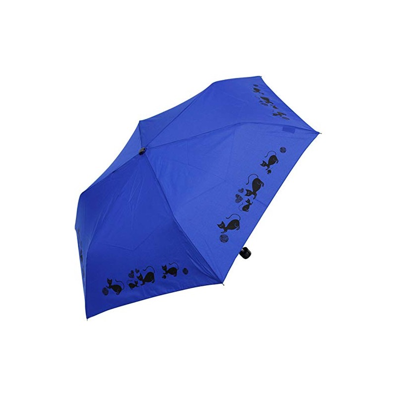 Doppler Havana Fancy Cat Fibre Pocket Umbrella, blue