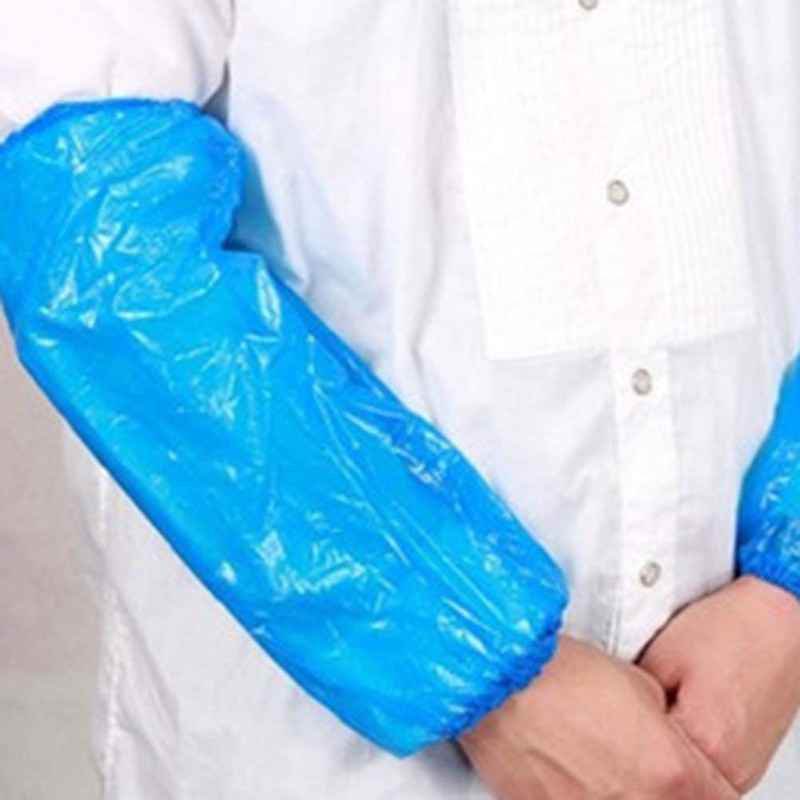100pcs Protective Waterproof Disposable Plastic Arm/Sleeves Covers Oversleeves,Suitable for salon,