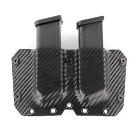R&R Holsters OWB Double MAG Holster - Black Carbon Fiber (Right-Hand - Bullets Forward, Beretta 92fs)