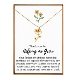 Thank you for helping me grow gift, Teacher appreciation gifts, Teacher necklace, Thank you gift for teachers jewelry for women, Back to school teacher gifts, Preschool, Daycare, Music, Dance