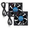 2PCS 80mm USB Fan 5V Brushless 8025 80x25mm for Cooling