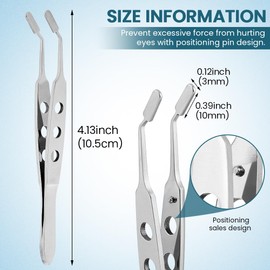 Meibomian Gland Expressor, Stainless Steel Eyelid Massage Tweezers, Professional Forceps Dryeye Extraction Tool for Men Women, Eye Care Tool For Dry Eyes(Square Tip,SIZE:3 * 10)