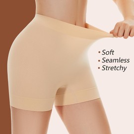 YUTYTH Chub Rub Shorts Women Anti Chafing Seamless Slip Pants Under Dress Ladies Lycra Pants Cycling Yoga Shorts White-nude
