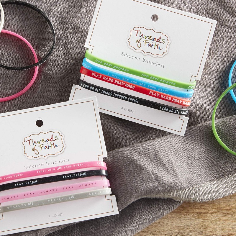 Creative Brands 4-Pack Bracelet Set - Faithworks Threads of Faith