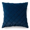 PLWORLD Navy Blue Throw Pillow Covers 20x20 Inch, Pleated Decorative